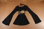 Fashion Nova Women's Size Small Black Estee Belted Micro Mini Dress NWT