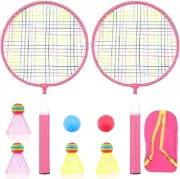 Badminton Racket for Children 1 Pair, Nylon Alloy Durable Badminton Racquet Set