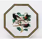 14" white Marble Table Top side bird Inlay Semi Precious Stone Home wall Decor