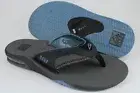 REEF FANNING GRAY/LIGHT BLUE/BLACK FLIP FLOPS THONG SANDALS BEACH MICK MEN SIZES