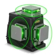 JEPPO Laser Level 360 Self Leveling,3D 3x360° Green 12 Cross Line Lazer Lev
