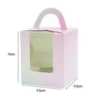 50X Single Cupcake Boxes Holes Window Face Cupcake Display Box Muffin Cup Party