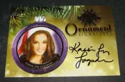 2015 Benchwarmer KASSIE LYN LOGSDON Holiday #57 Gold Ornament Autograph PLAYBOY
