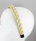 Light Blonde braid faux hair headband braided plaits 3/4" wide band accessory