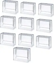 Inomata Kagaku 3840 Capsule Toy, Display Case, Clear, Set of 10, Width 4.7 x Depth 2.1 x Height 3.7 inches (11.9 x 5.3 x 9.3 cm), Made in Japan, Figure, Collection, Rack, Storage, Tabletop, Shelf,