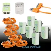 6X 4 USB PORT WALL ADAPTER+10FT CABLE POWER CHARGER ORANGE FOR IPHONE IPOD IPAD