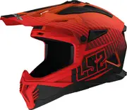 LS2 MX708 Fast II Duck, motocross helmet , color: Matt Neon-Orange/Red , size: M