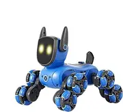 Robot Dog, Educational Electric Dance Cyborg, 8-Wheel Interactive Toy, Remote Control Game, Walking & Dancing Fun, Perfect for Kids, Boys & Girls, Ideal Birthday Gift