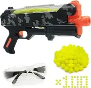 100 Rounds Blaster Gun with Protective Goggles for boys and girls Compatible with Nerf Hyper Rounds Darts, Easy Reload, Holds Up to 50 Rounds