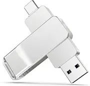 Powice USB C Stick 512 GB Memory, USB 3.0/Type-C Memory Stick 2-in-1 USB Stick USB C for Android Phone, Laptop, Tablet, Mac, Solid State Drive up to 50 MB/s