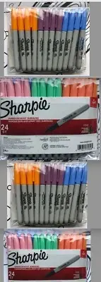 Sharpie Permanent Markers, Fine Point, Pastel Colors, 24 x 4 COUNT_96 Markers