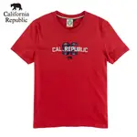 CALIFORNIA｜CAL.REPUBLIC 86格紋拼接圓領純棉TEE(男)