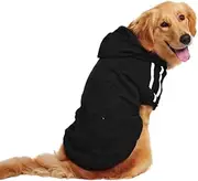 2 Packs Basic Dog Hoodie Pet Clothes Sweater with Hat, Casual Sports Hoodie Sweatshirt for Medium Large Dogs (Back, 2XL)