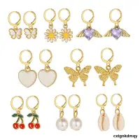 在飛比找露天拍賣優惠-Earring Set 9 pairs 鑲嵌水鉆耳環套裝9對