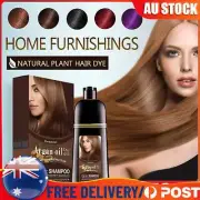 500ML Instant Hair Dye Shampoo Natural Plant Hair Dye Essence Argan Oil 5 Colors