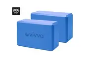 Vivva Yoga Block Brick High Density EVA Foaming Home Exercise Practice Fitness 2pcs, 4 Colours