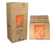 Home Depot 20 pack Heavy Duty Brown Paper 30 Gallon Lawn and Refuse Bags