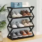 Dustproof X-Shaped Shoe Rack Steel Pipe Shoes Storage Cabinet Dormitory