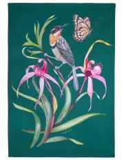 [Maxwell & Williams] Eloise Short Lyric Tea Towel 50x70cm Spinebill Honeyeater in Forest
