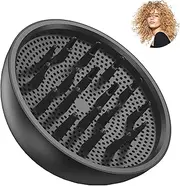 Hair Diffuser, LAMPICK Diffuser Attachment for Hair Dryer, Hair Diffuser for Curly Hair and Natural Wavy Hair(Black)