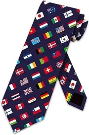 Flag Ties Mens World Flag Necktie by Three Rooker