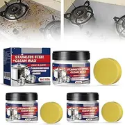 Frontaley Magical Nano-Technology Stainless Steel Cleaning Paste -Surface Safe, Stainless Steel Clean Wax, Powerful Cookware Cleaning Paste, for Pots, Pans, Appliances & More (3pcs)