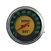 Fat Bob Speedometer D - Face, Km/H Green, For Harley - Davidson 2:1