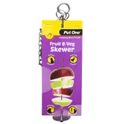 Pet One Chicken Toy Fruit & Veg Skewer