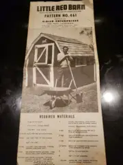 Vintage Little Red Barn Pattern U-Bild Enterprises Woodworking Project 1981