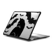 MacBook Air 13-inch (M1 / Intel) Impact Case Black cat and bats - Halloween starry night