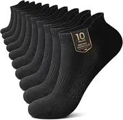 [YouShow] 10 Pairs of Trainer Socks Women's Men's Sports Socks Short Breathable Ankle Socks Running Socks Cotton Socks Half Socks