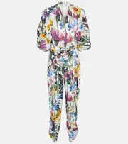 [Stella McCartney] Stella McCartney V-neck floral jumpsuit AU 8 multicoloured