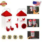 Chick2Chicken 5lb Feeder & 1-Gal Waterer for Chicks, Poultry & Pigeons