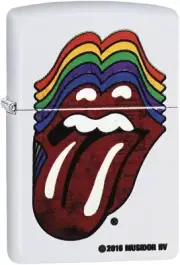 Zippo Rolling Stone Tongue White Matte 29315