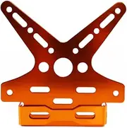 Plate Holder Electroplate Aluminum Alloy Motorcycle Rear License Plate Frame Motorbike Scooter Number Plate Holder Side License Bracket(Gold)