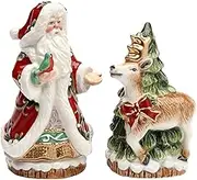 Cosmos Gifts 10568 Victorian Harvest Santa and Reindeer Salt and Pepper Set