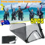 5PCS Quick Dry Snorkel Flippers Storage Swim Dive Net Bag Dive Drawstring Bag
