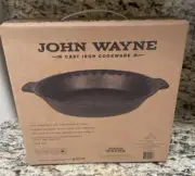John Wayne Cast Iron Cookware 10.25" Pie Pan Pre-Seasoned Hand Cast New in Box
