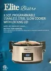 SLOW COOKER ELITE BISTRO- MST-900XVD: 8.5QT Programmable -S/S Silver or Red