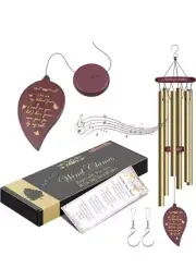 32” Sympathy Wind Chimes for Outside -Memorial Wind Chimes With 2 S Hooks.