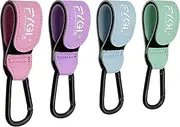 FYGL Stroller Hooks - Leather Buggy Clips, Pushchair Carabiner Clip for Bags, Easy Attachment for Pram, Universal Stroller Clips and Hooks, Stroller Accessories - Macaron (4 Pack)