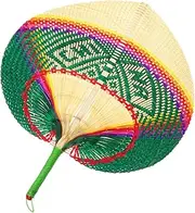 BATHVEVE Handwoven Bamboo Fan for Summer Handheld Cooling Decorative Fan for Parties and Beaches