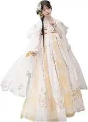 [HHCTEBEC] Chinese Traditional Hanfu Dresses For Women Chinese Style Cape Tang Style Skirt,A-XL=168cm
