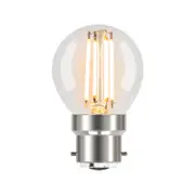 Luce Bella Round Filament B22 Dimmable LED 450 Lumen Warm White 4.5 Watt Globe 2Pk