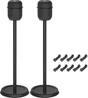 Heavy Duty Speaker Stand for Homepod 1 and Homepod 2 Stand with Dust-proof Cover for Homepod Stand Easy to Install Floor Speaker Stands for HomePod 1st and 2nd Generation Speakers,2 Pack-Black