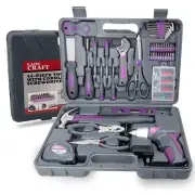 Werktough 44PCS 4V Cordless Screwdriver Tool Kit Set Pink Color Tools Lady To