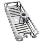 Bathroom Pole Shower Storage Caddy Rack Shelf Bath Organiser Tray Holder Durable