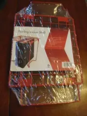 Honey Can Do Folding Wire Locker Shelf -- RED (2-PO-117)