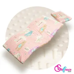 【Embrace 英柏絲】SPA級 天然 大和抗菌 嬰兒乳膠床墊+平枕組 精梳純棉(60x120x5cm-五色任選)