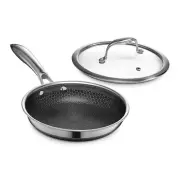 Hybrid Nonstick 8-Inch Frying Pan with Tempered Glass Lid, Stay-Cool Handle, ...